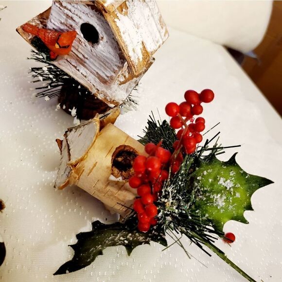 Christmas Hearts & Birds Decor Lot - Picture 6 of 8